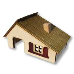 DREWNIANY MAŁY DOMEK dla gryzoni chomika myszki P82